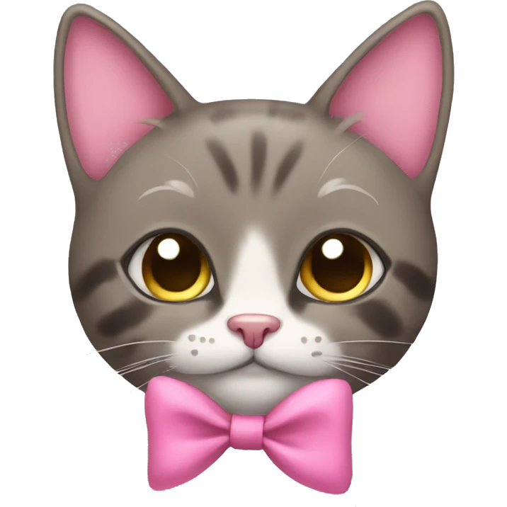 cat with pink bows emoji