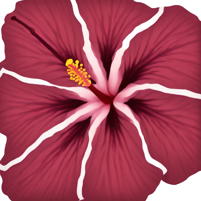Burgundy hibiscus flower emoji