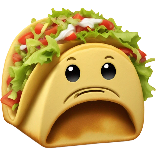 Sad taco emoji