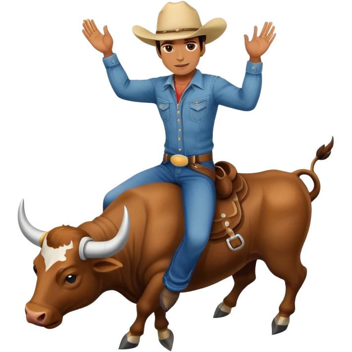 Me riding a bull  emoji