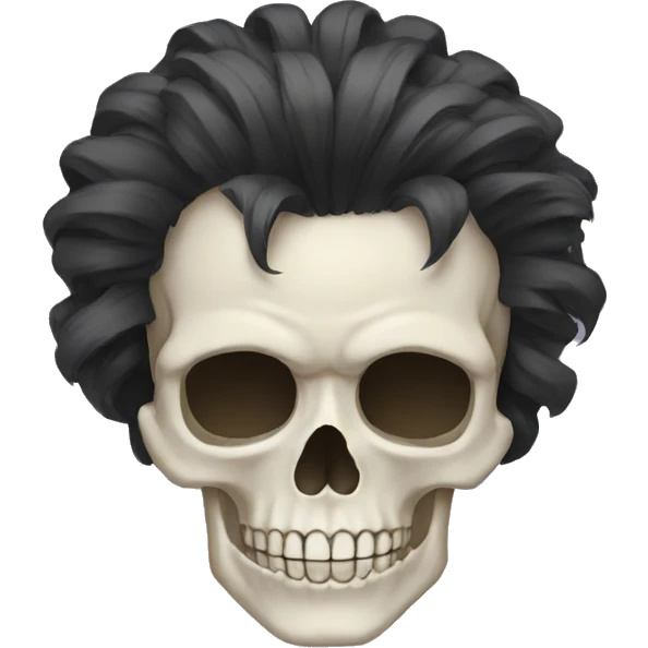 SKULL WITH HAIR emoji