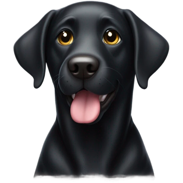 Black lab dog emoji