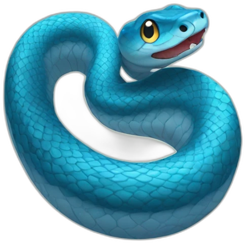 Cute Blue Snake emoji