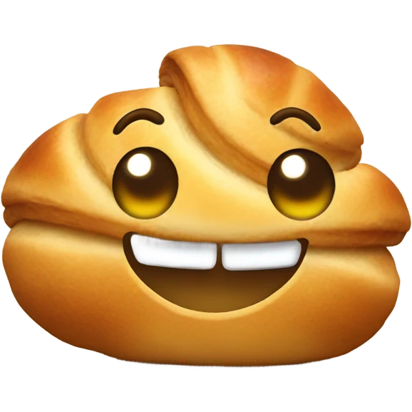 Smiling croissant emoji