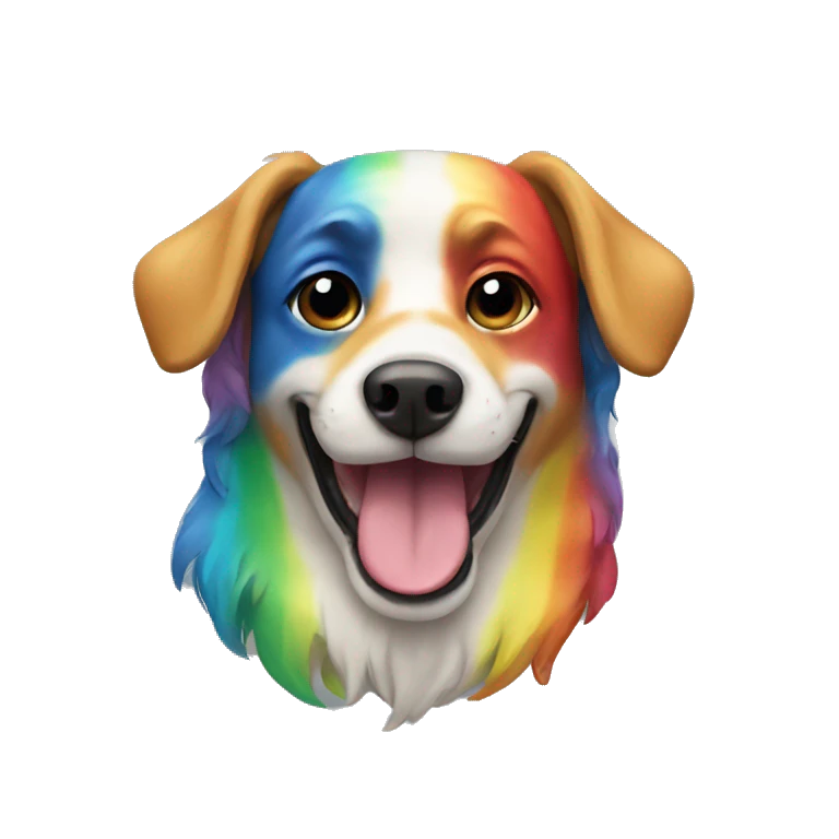 Rainbow dog emoji