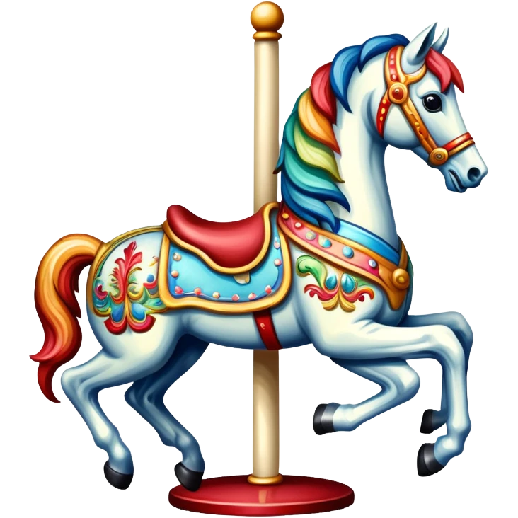 A colorful carousel horse emoji