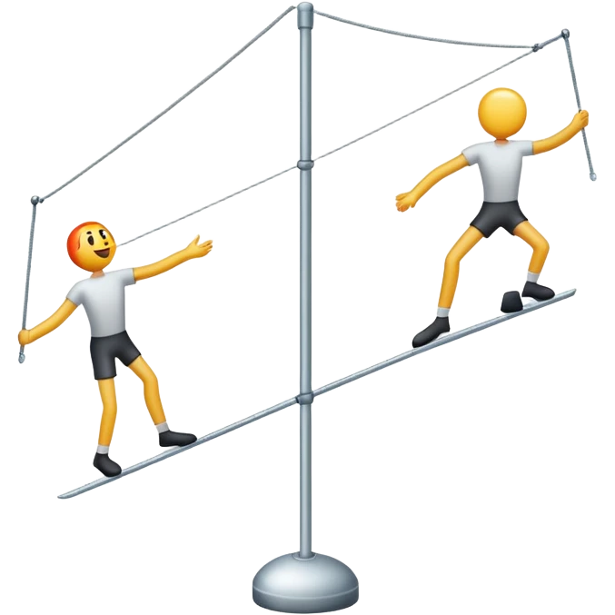 tightrope between two things
 emoji