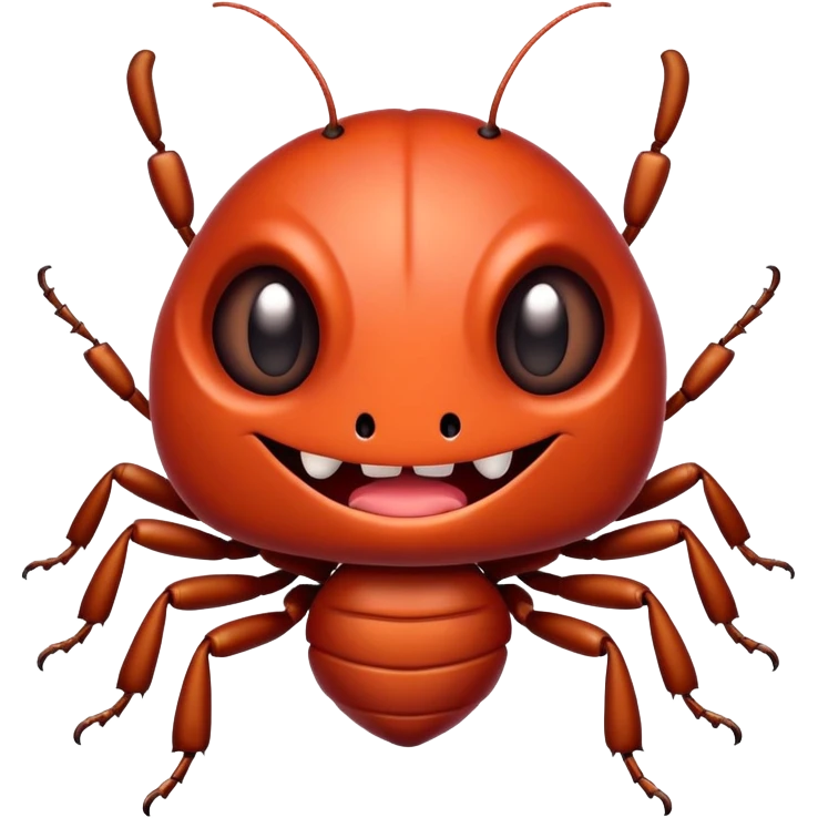 Kawaii style Bedbug with fangs emoji