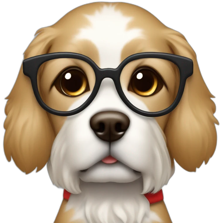 pocket pointer dog with santa claus cloth, acommpanied by a male with glasses and blond hair and a woman with brown long hair emoji