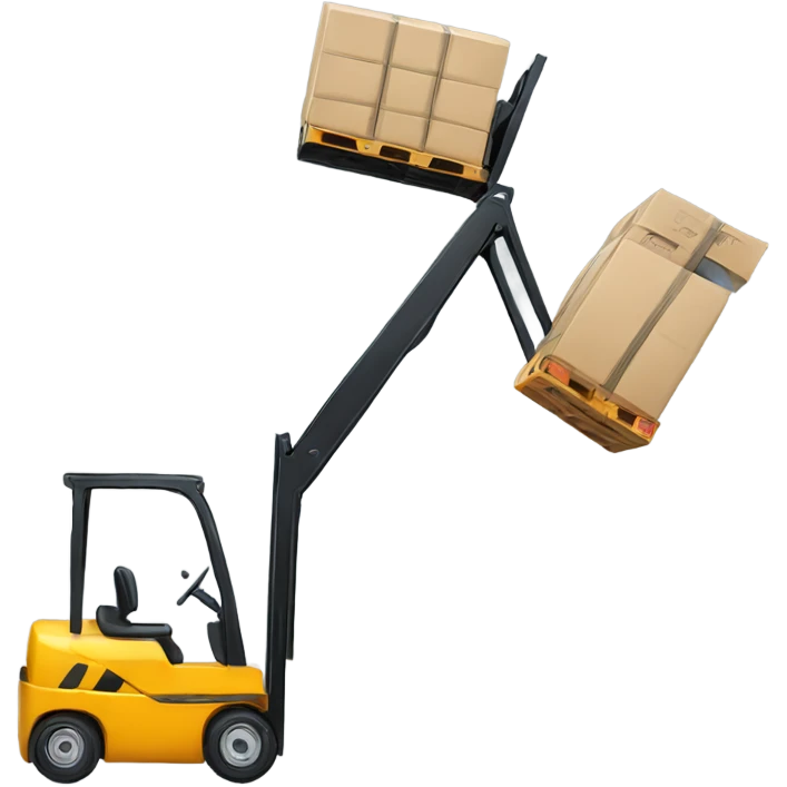 Flying forklift emoji