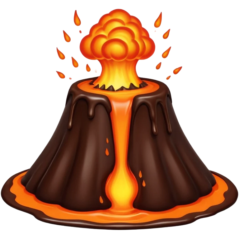 Volcano Experiment instead fire chocolate is coming out  emoji