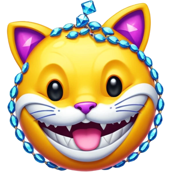 Hyperrealistic, ultra detail, ultra sparkle, isolated, colorful, Cheshire Crushed Opa  transparent background, still life emoji