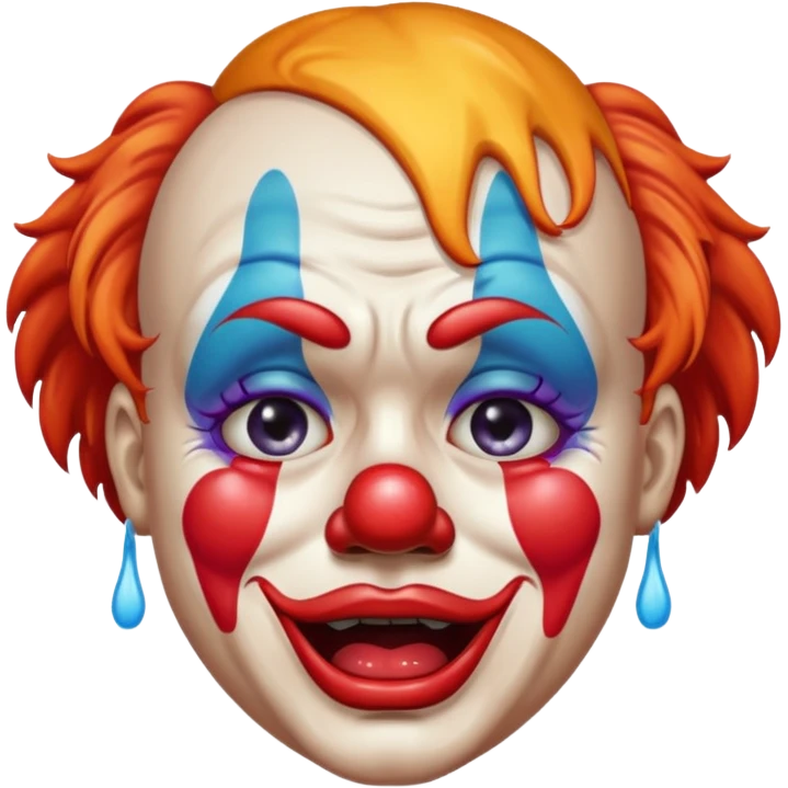 clown crying make up wet emoji