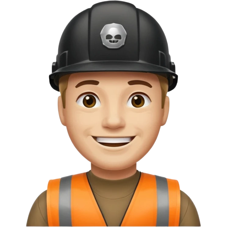 garbage man with black helmet emoji