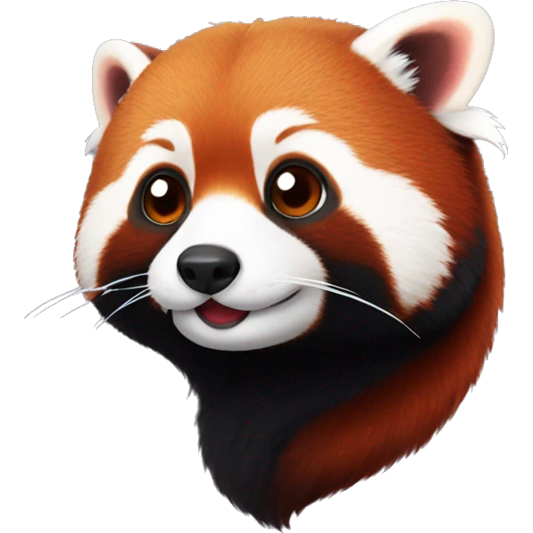 Red panda with heart eyes emoji