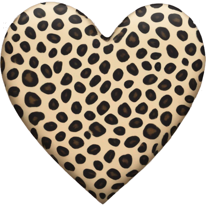 Leopard print heart emoji