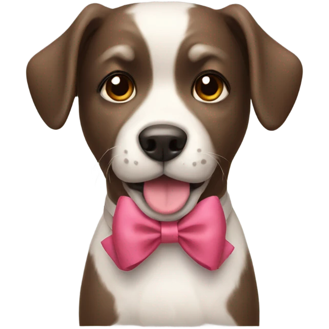 Dog with a bow emoji