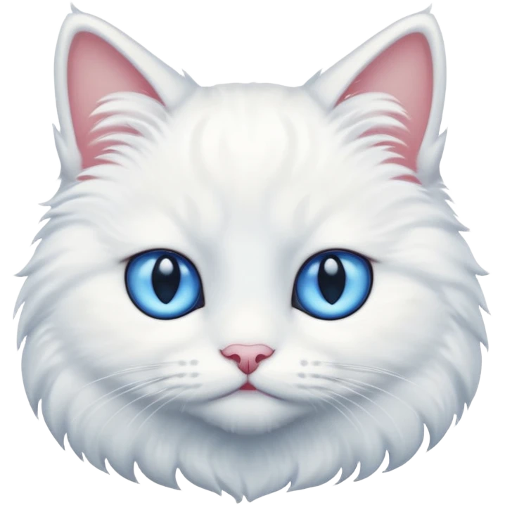 White cat with blue eyes emoji