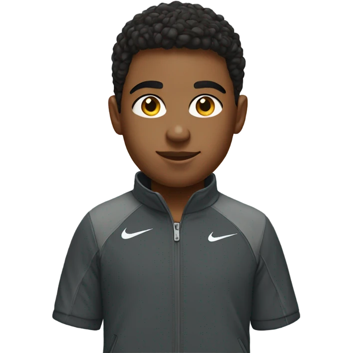 A boy wearing a Nike tech emoji
