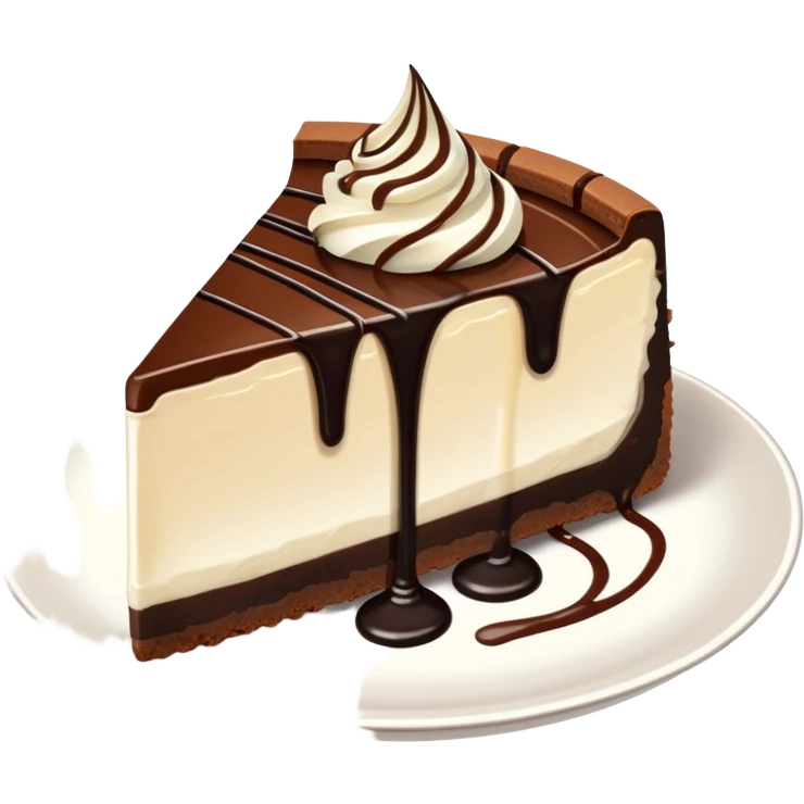 Brownie crust cheesecake slice emoji