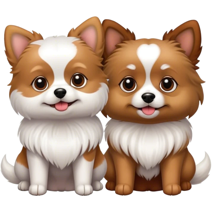 Two little dogs emoji