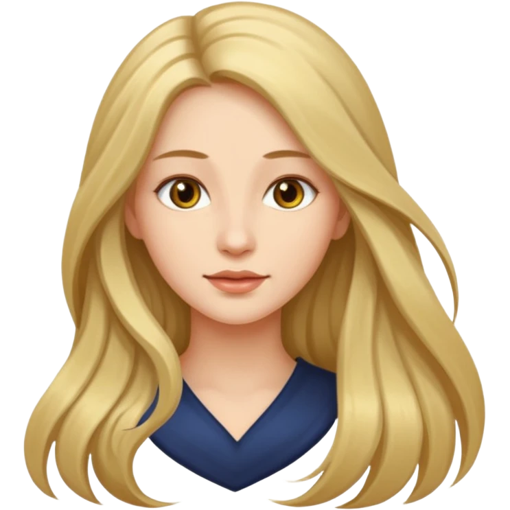 create a woman long hair  свч emoji