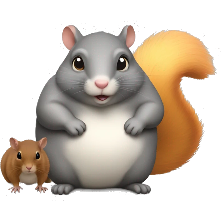 fat rat and fat squirrel next to eachother emoji