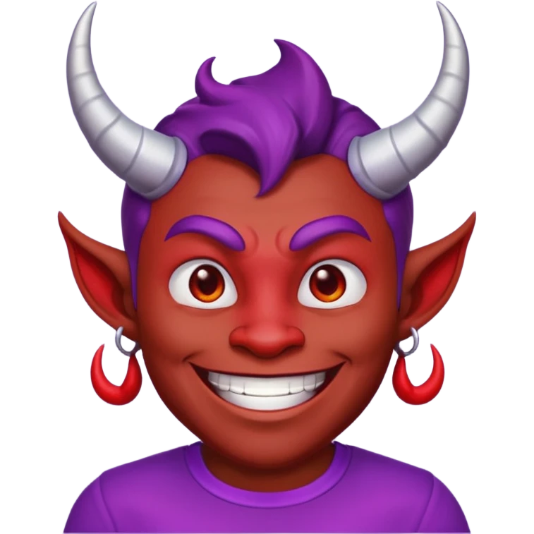purple devil with shirt emoji