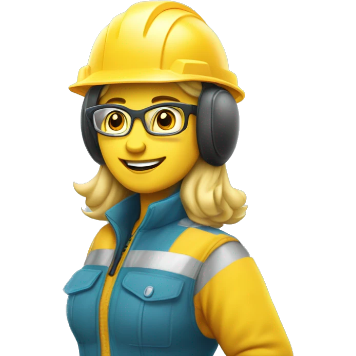 nna reine des neige avec un casque e chantier emoji