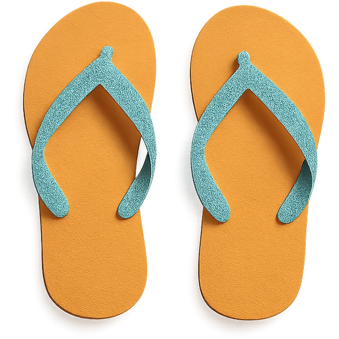 a matching pair of classic flip-flop sandals emoji