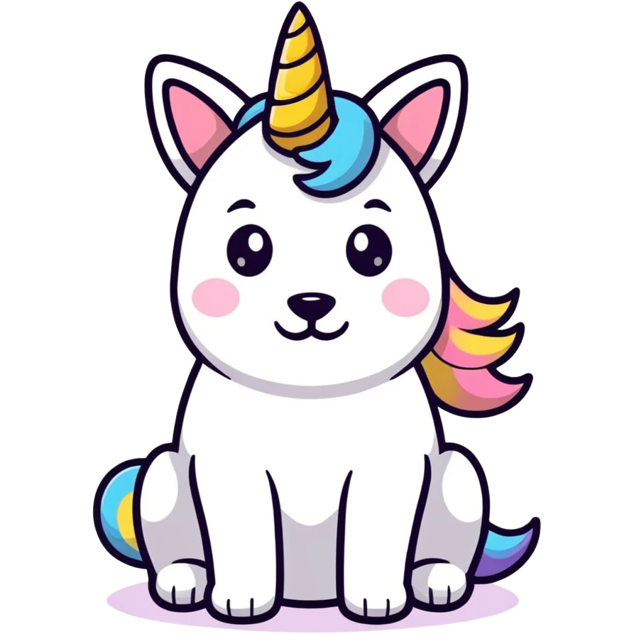 Dog unicorn emoji