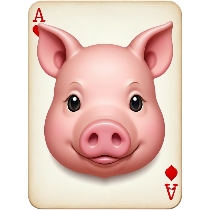 pig face in the card emoji