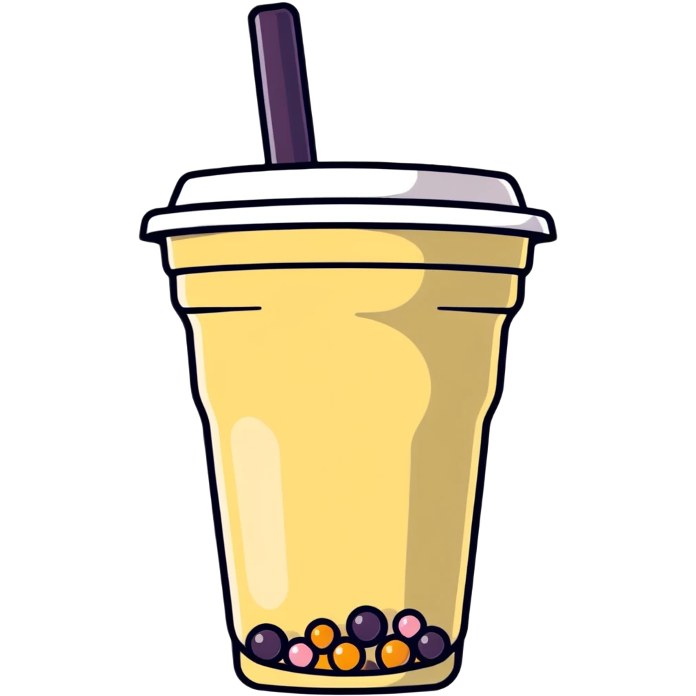 bubble tea with tapioca pearls emoji