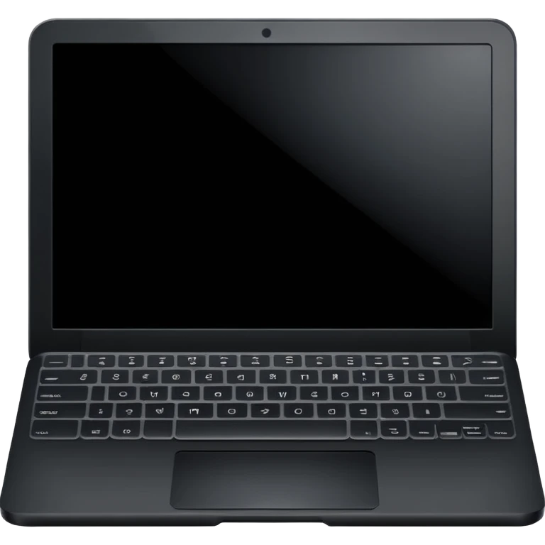 simple black laptop no visible keys emoji