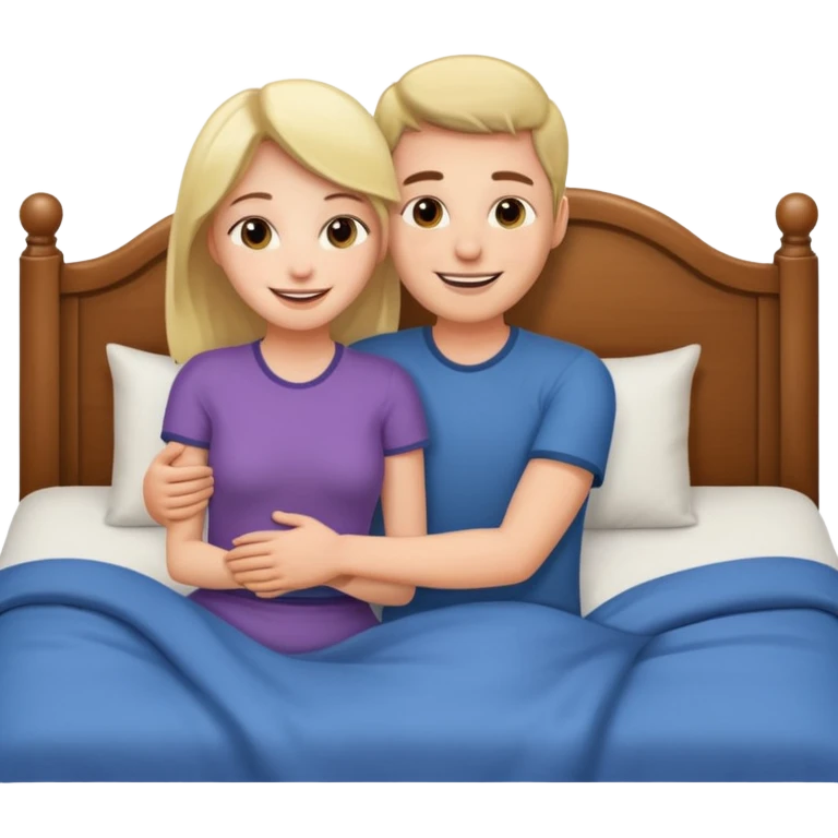 NAKED couple on bed emoji