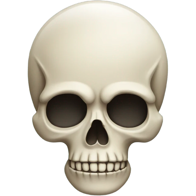 Disappointed skull emoji