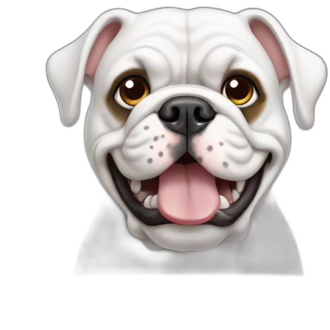 White colored France-BullDog emoji