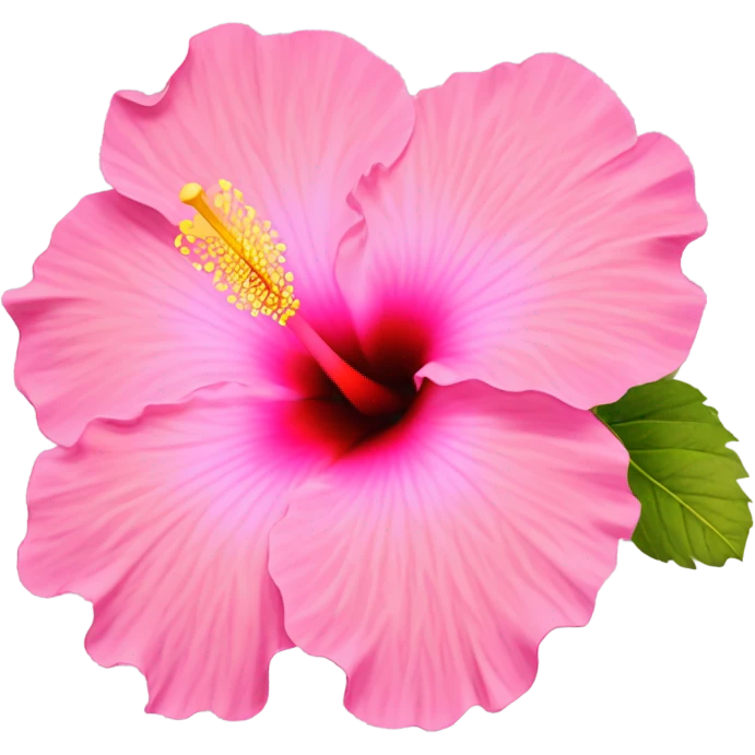 Pink hibiscus flower￼ emoji