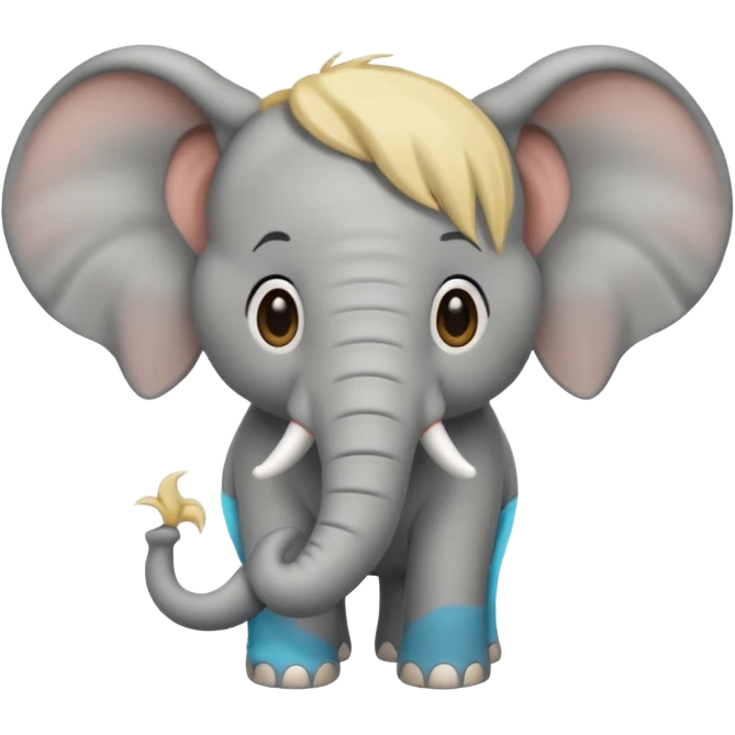 elephant with blonde hair emoji