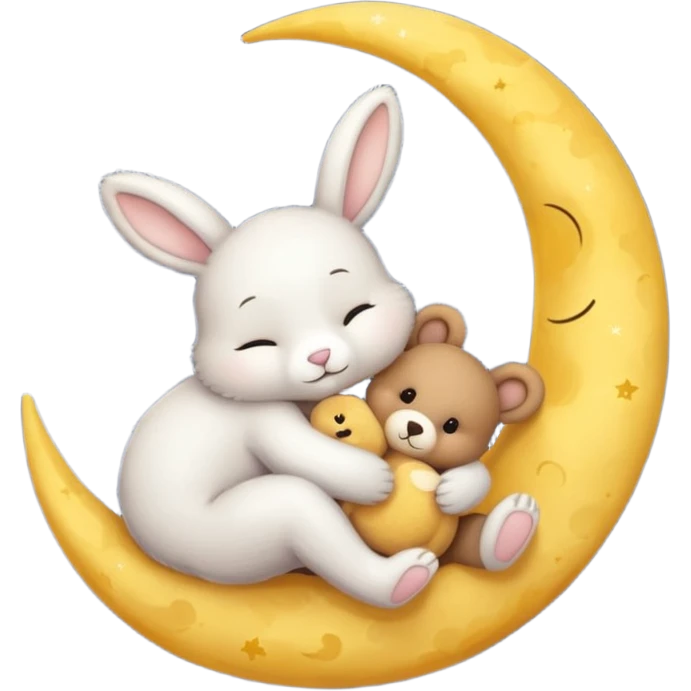 🐰🧸🌙 Sleepy cuddle bunny emoji
