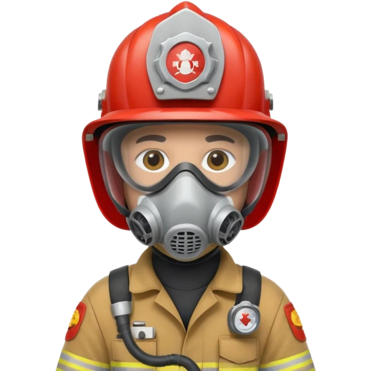 Firefighter with respiratory protection emoji
