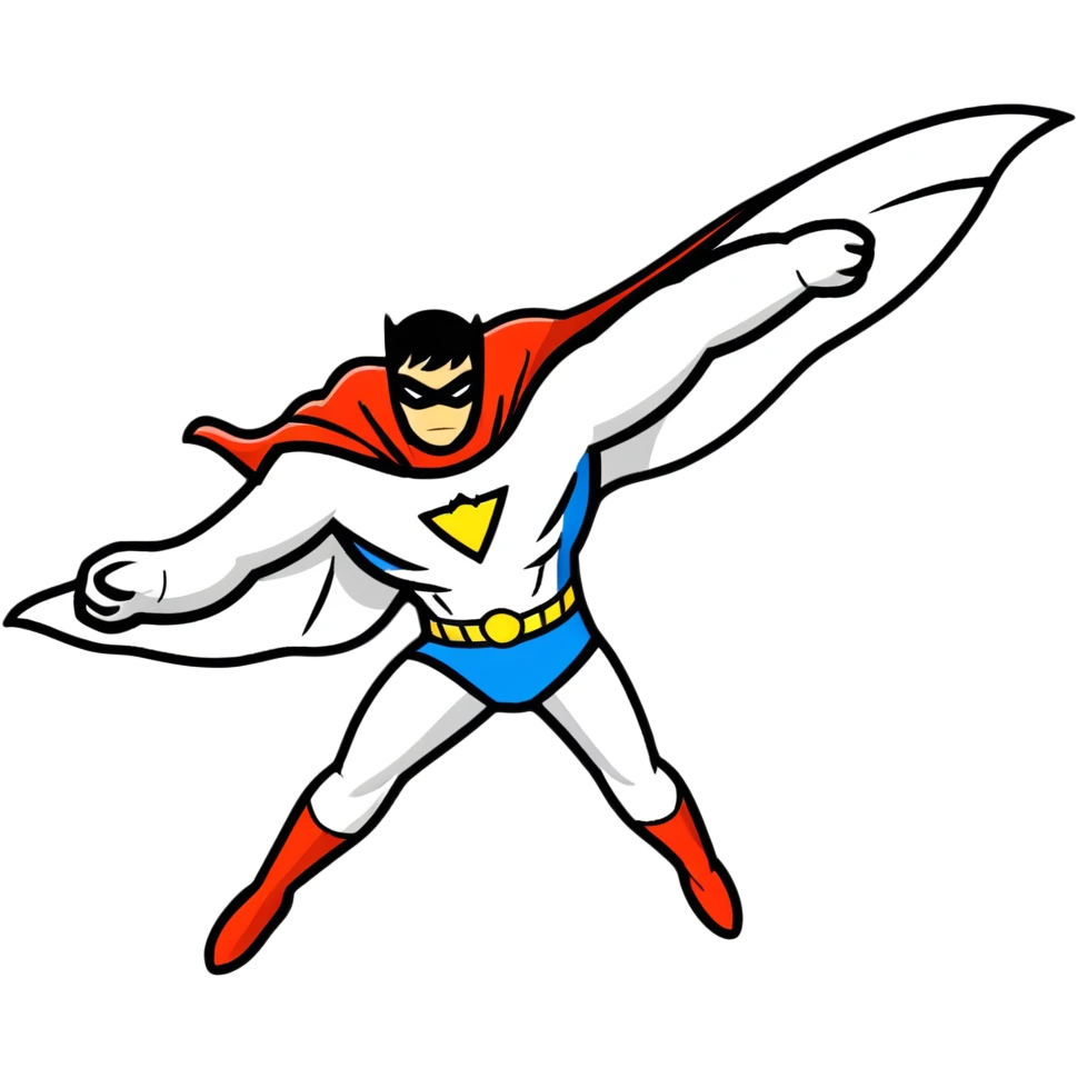 superhero flying emoji