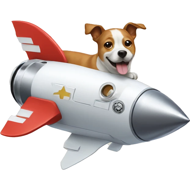 Dog on a rocket ship  emoji