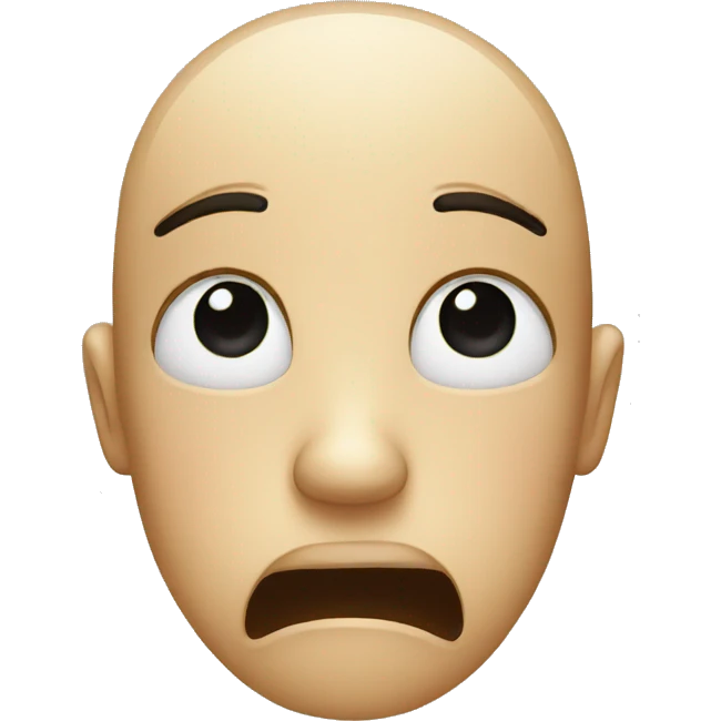 Straight faced, crying emoji