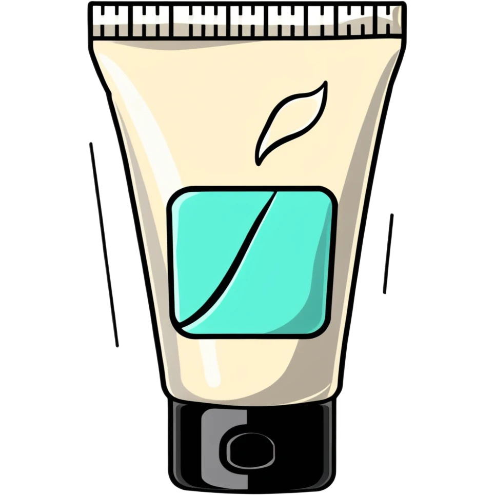 crumpled empty hand cream tube, flattened and wrinkled, cap on, no cream left, no face or character, only the tube emoji