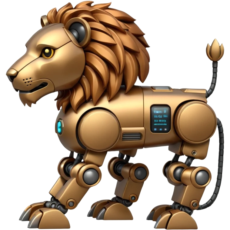 Lion robot emoji