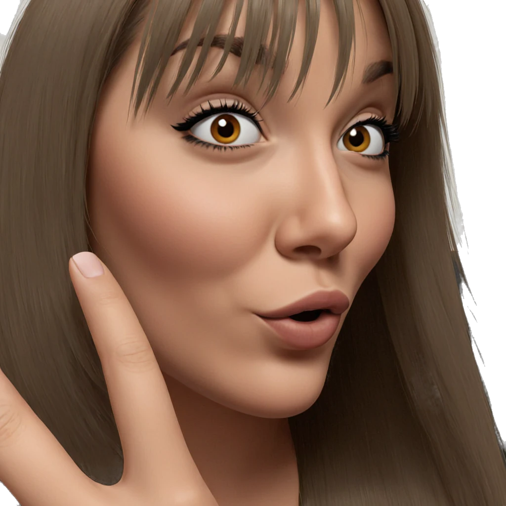 realistic portrait of girl emoji