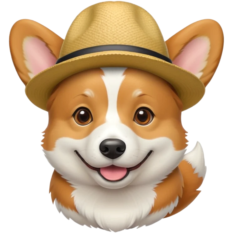 Corgi with hat emoji