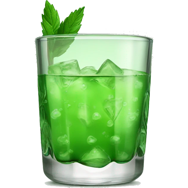 green drink in short old fashioned glass emoji