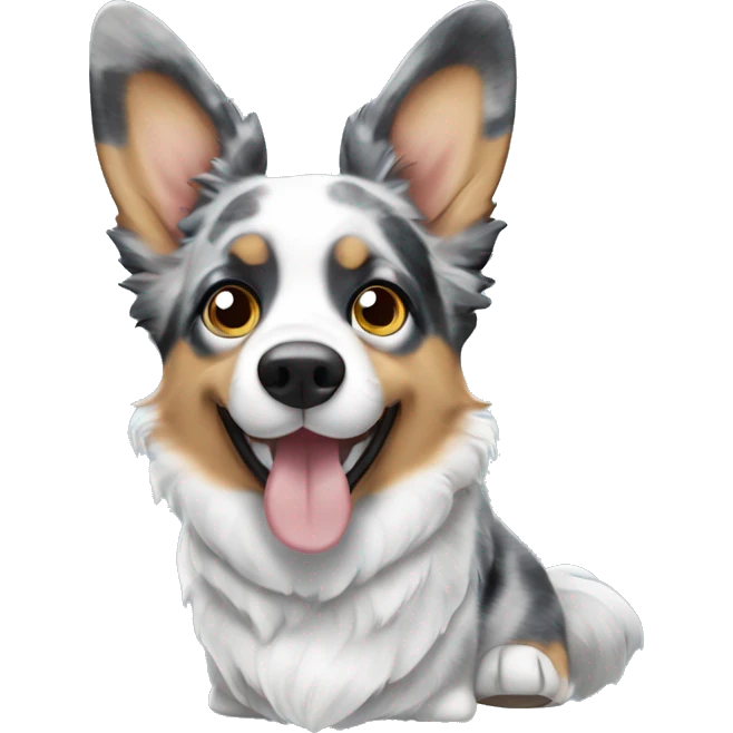 Blue Merle corgi emoji